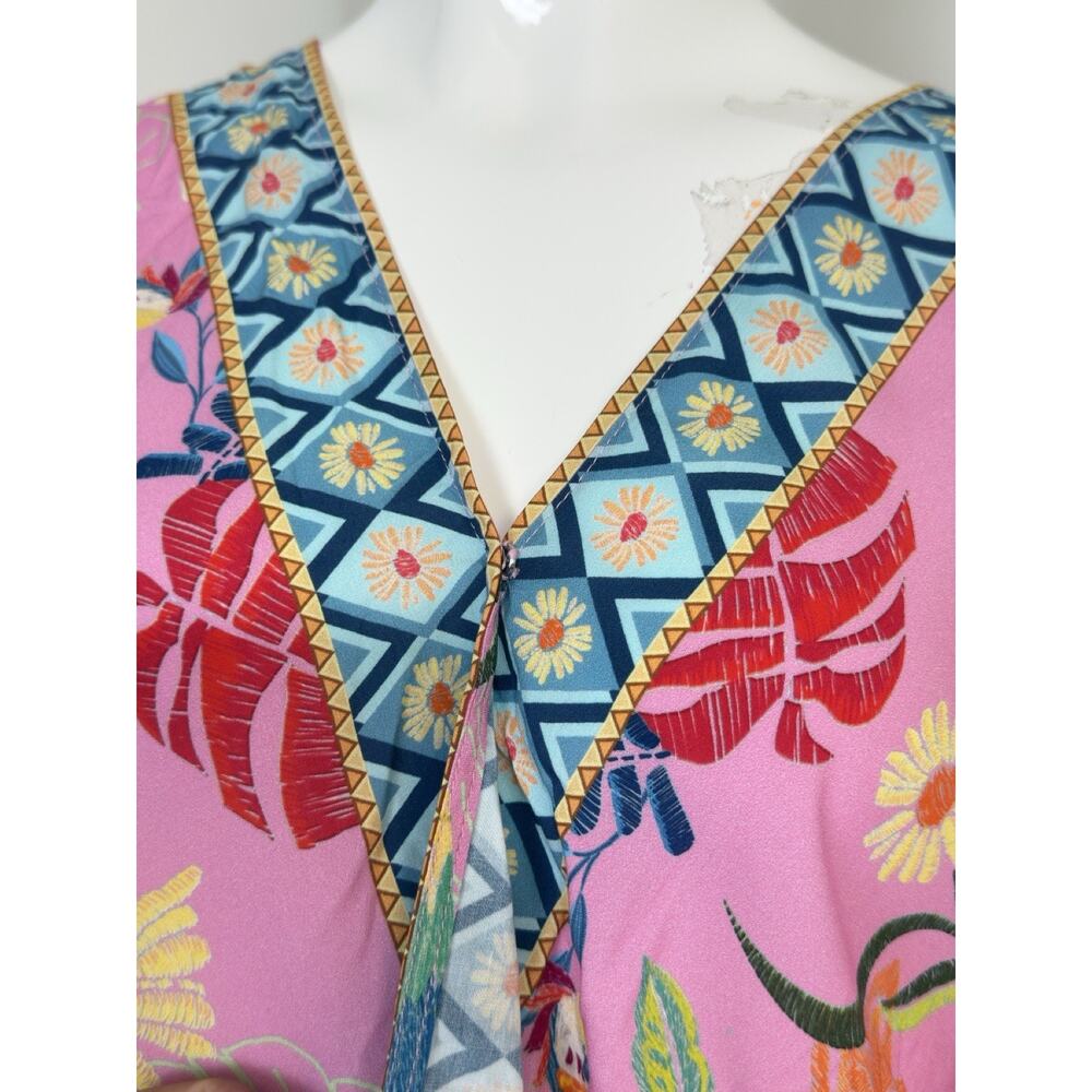 Cupshe Women Tropical Dolman Sleeve Mini Dress Coverup Beach Resort Rayon L NWT - Picture 8 of 16